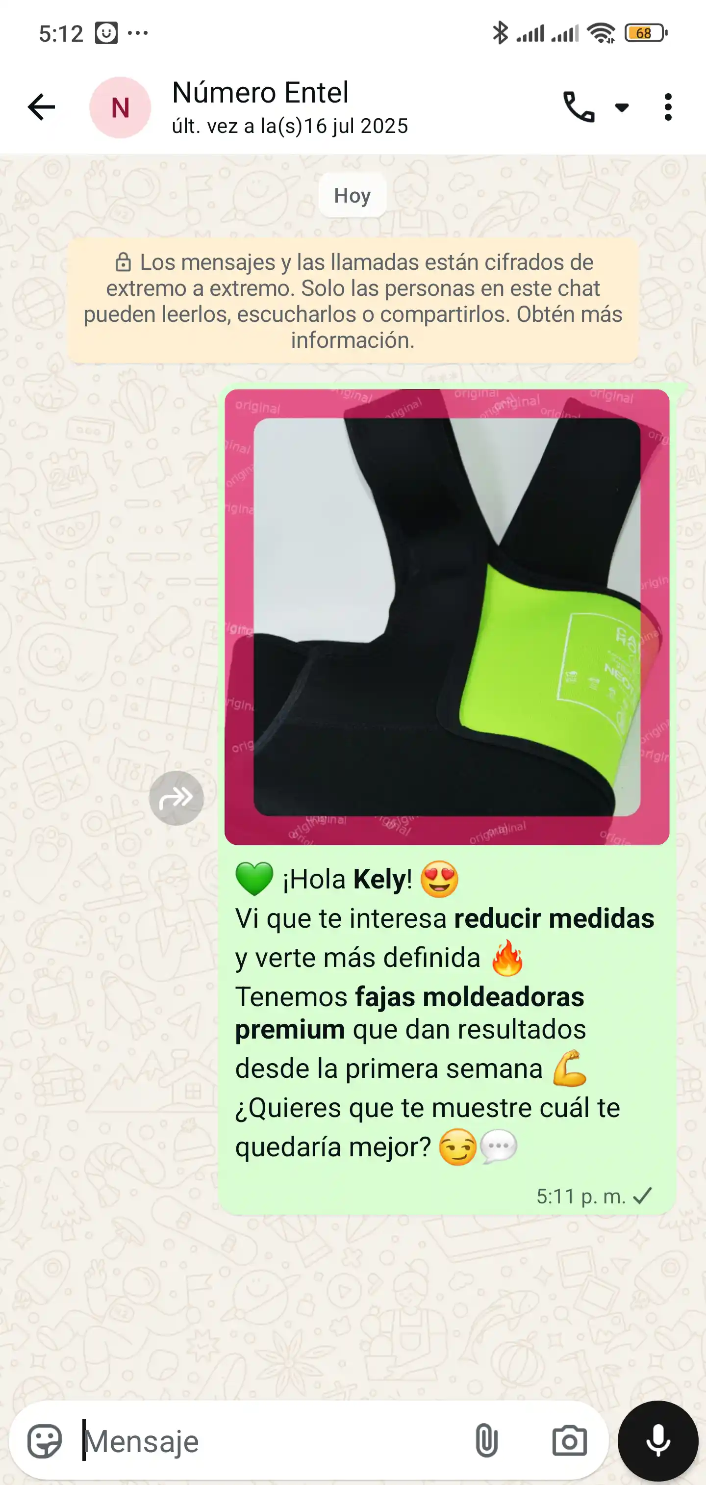 Mensajes con Imágenes Personalizadas